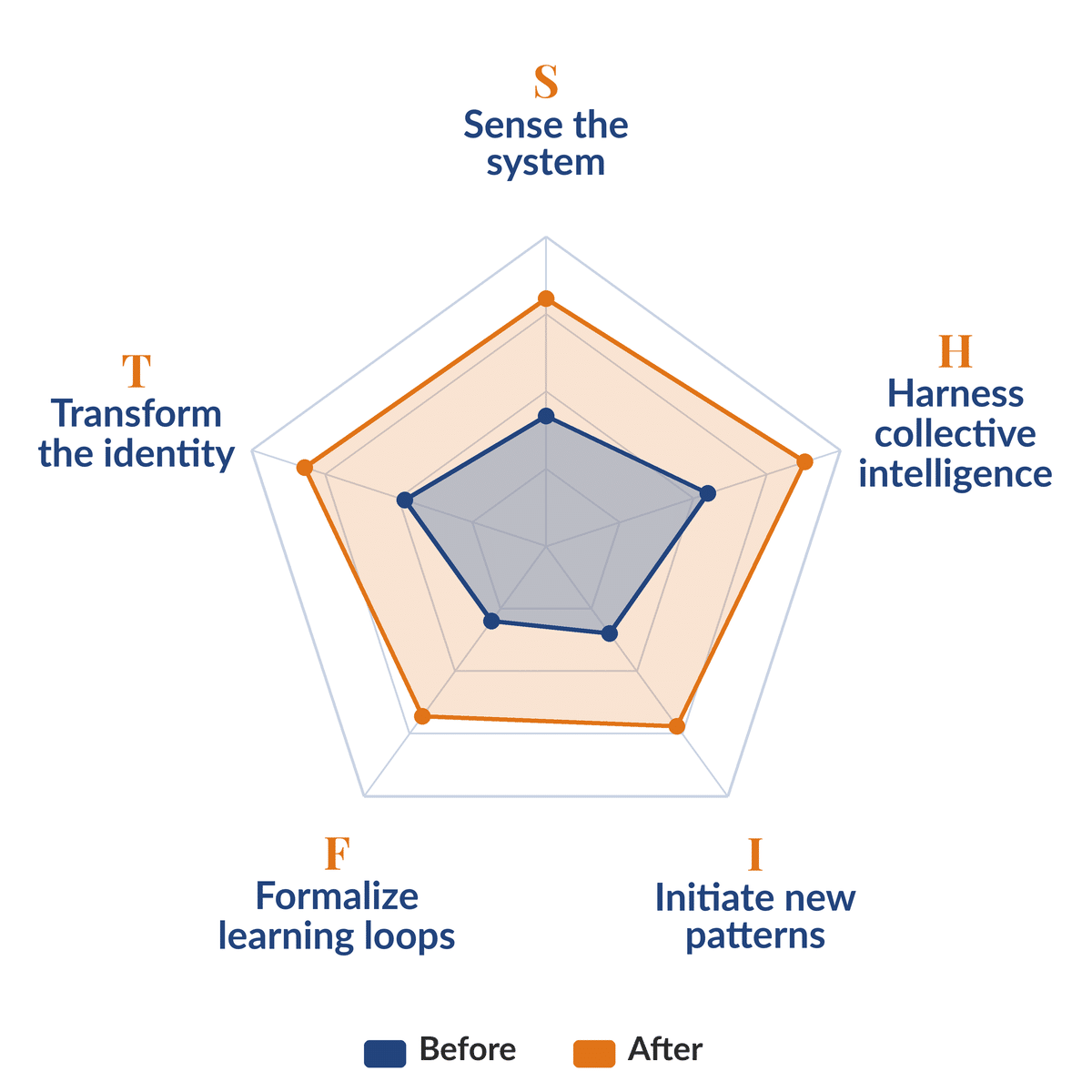 SHIFT Team Diagnostic radar across the five SHIFT pillars